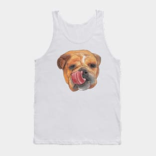 Kiss me - portrait of a bulldog Tank Top